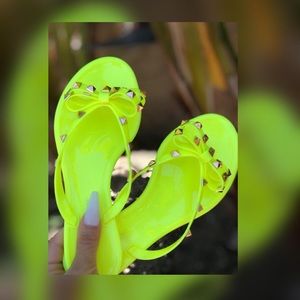 Brand new in box neon yellow sandals